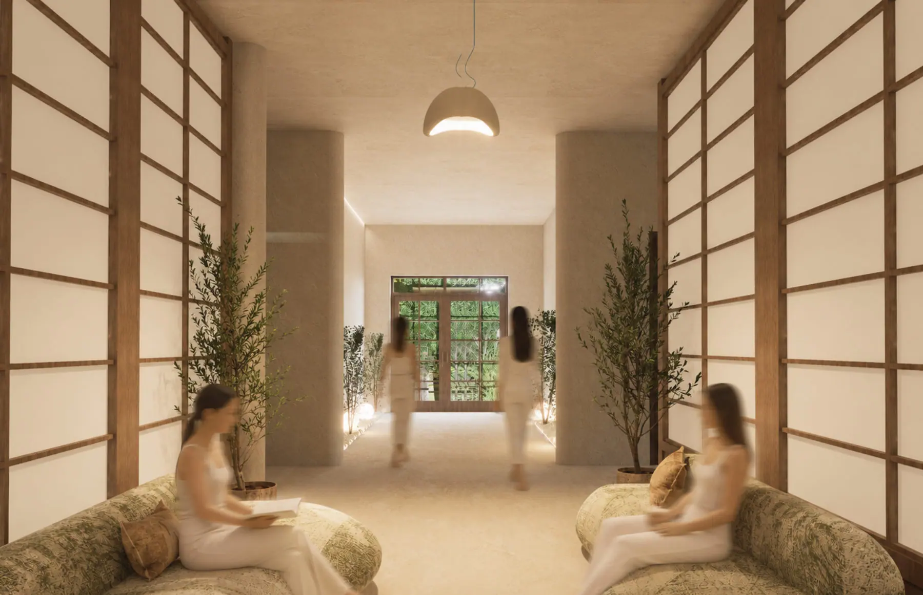 Lounge with shoji screens